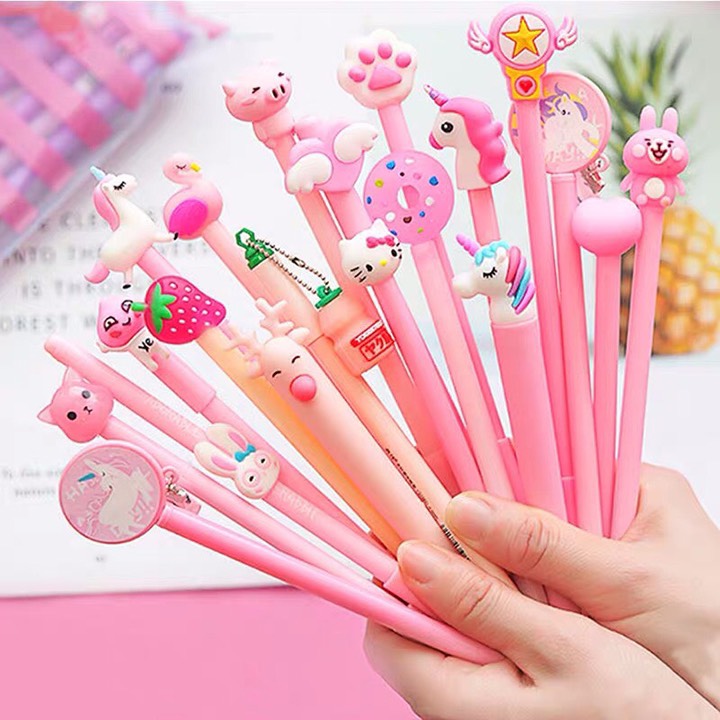 ( MỰC XANH ) 10 Bút Mực Nước Màu Xanh Kiểu Dáng Cute