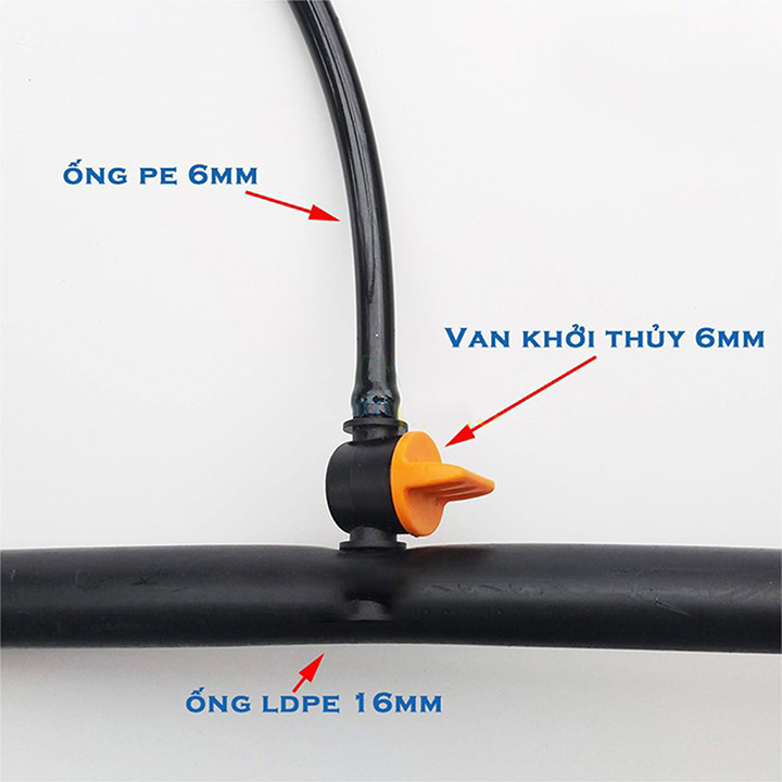 Van khởi thủy, van khóa ống 6mm (van sino chỉnh áp béc tưới)