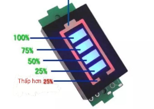 Mạch báo dung lượng pin 1s,2s,3s,4s