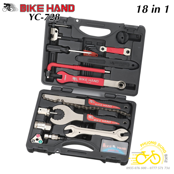 Bộ dụng cụ sửa chữa xe đạp Bike Hand YC-728 - 18 Món