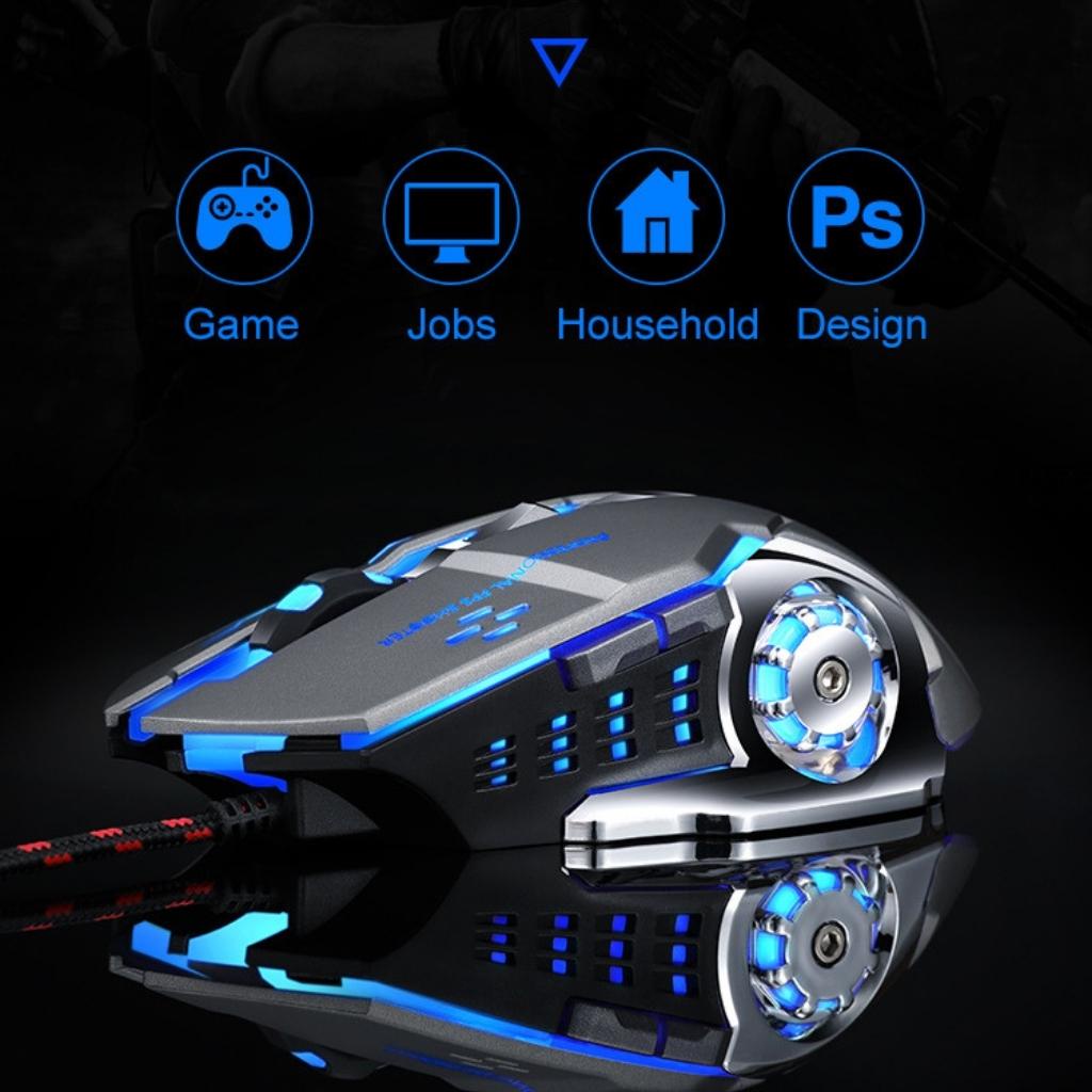 Chuột Máy Tính Mouse T - Wolf V6 Led Game Có Dây Cổng Usb