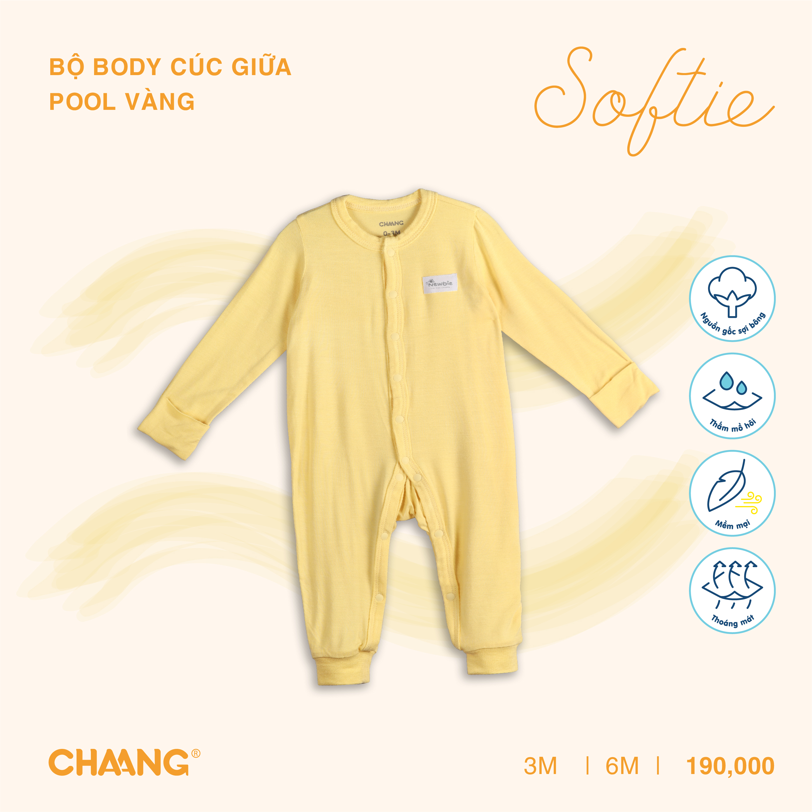 Bộ body cúc sơ sinh giữa Pool Chaang