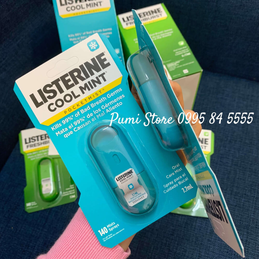 Xịt thơm miệng Listerine Cool Mint Pocketmist