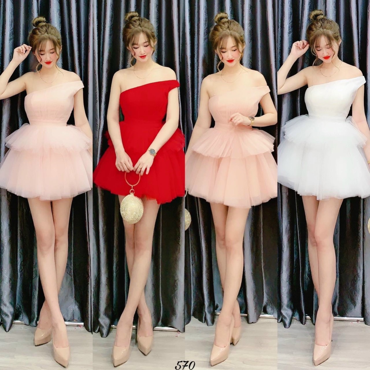 ĐẦM XOÈ LỆCH VAI TẦNG