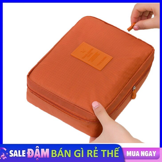[HCM]Túi đựng mỹ phẩm xách tay Travel túi đựng đồ mỹ phẩm đa năng chống thấm nước kích thước 21x8x17cm