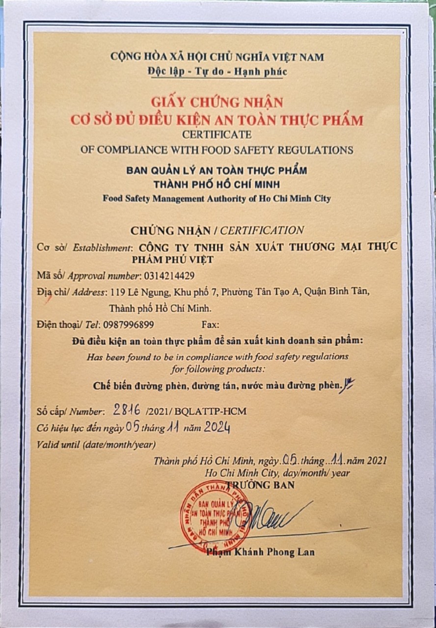 Đường phèn tinh luyện PHÚ VIỆT 1kg