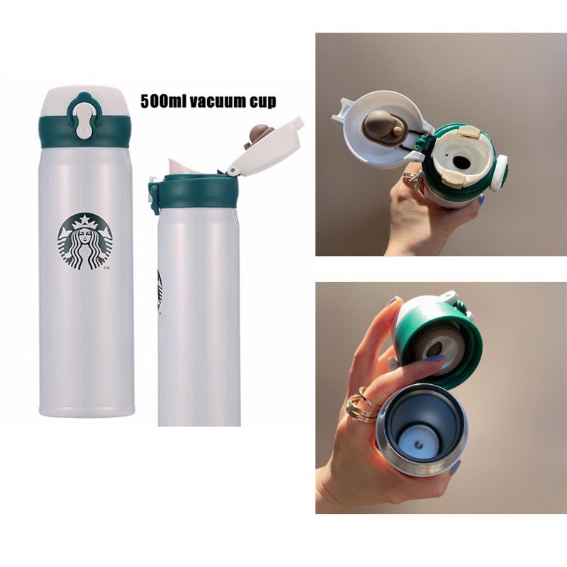 [HÀNG BÁN CHẠY] SET 2 BÌNH GIỮ NHIỆT, CỐC SỨ KÈM THÌA CAO CẤP