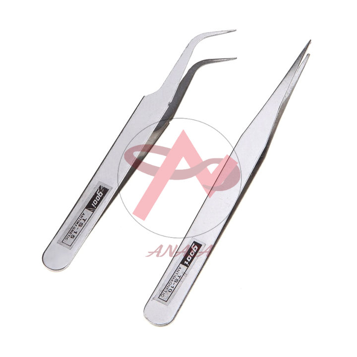 Nhíp kẹp linh kiện gooi trắng combo 2 nhíp