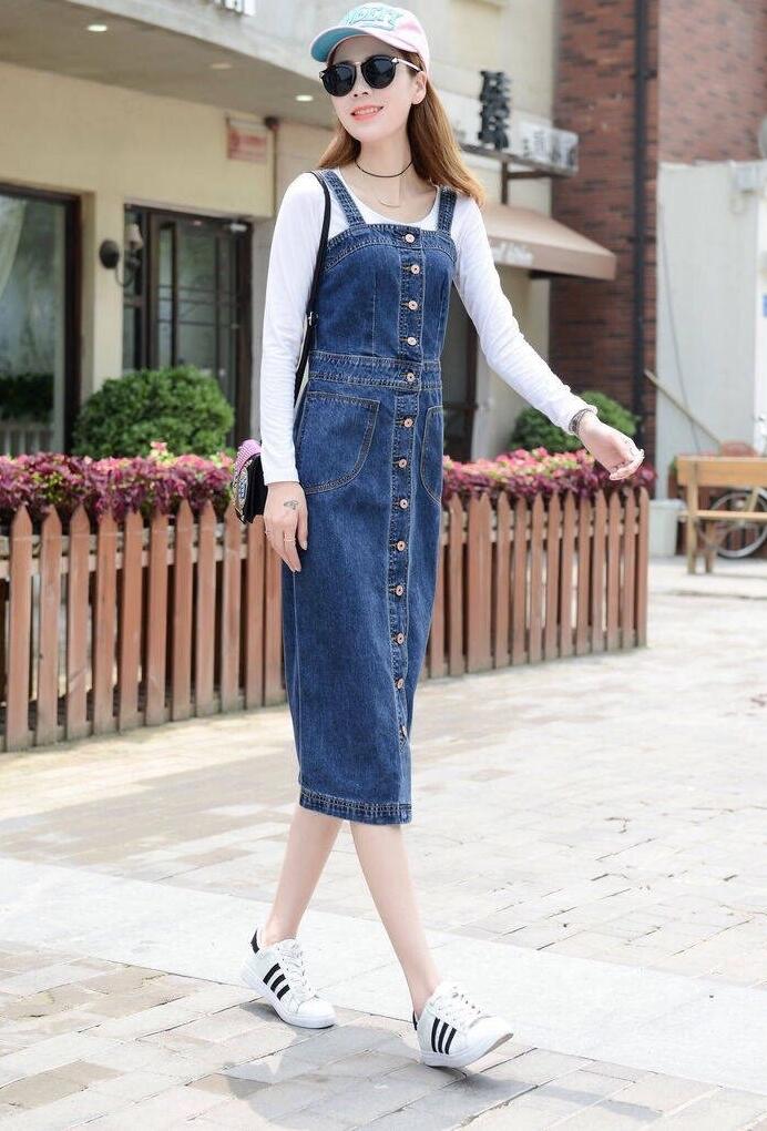 Yếm jean dài cao cấp
