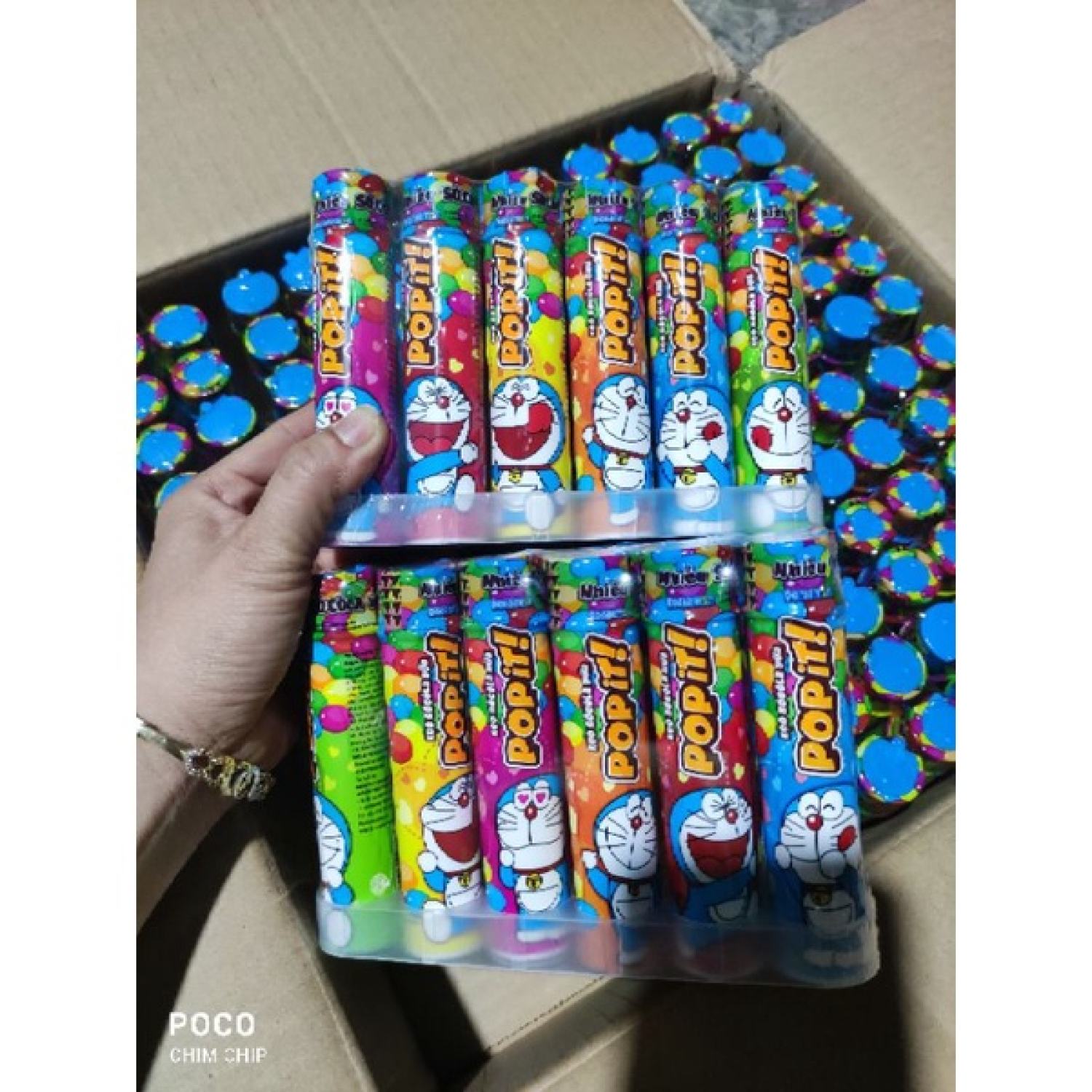 Kẹo ống popit socola trẻ em ( 1 vỉ 12 ống)