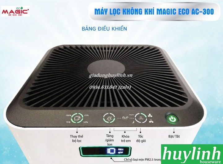 [HCM][Trả góp 0%]Máy lọc không khí Magic ECO AC-300 - 48m2
