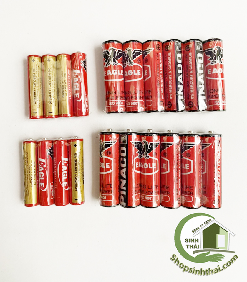 Pin tiểu AAA (3A) và AA (2A) Pin Con Ó - Pinaco ( 4 viên )