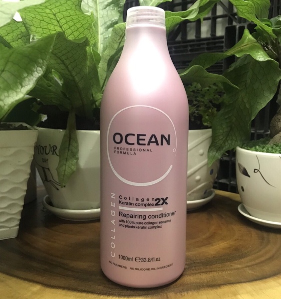 Dầu xả phục hồi tóc hư tổn OCEAN Collagen Keratin Complex 2x 1000ml cao cấp