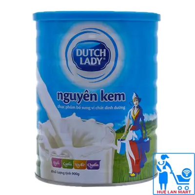 Sữa Bột Dutch Lady Nguyên Kem Hộp 900g (Thực phẩm bổ sung vi chất dinh dưỡng)