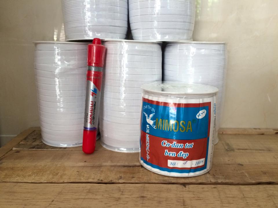 [HCM]Dây thun số 4 phụ liệu may mặc - size 3li 100 mét.