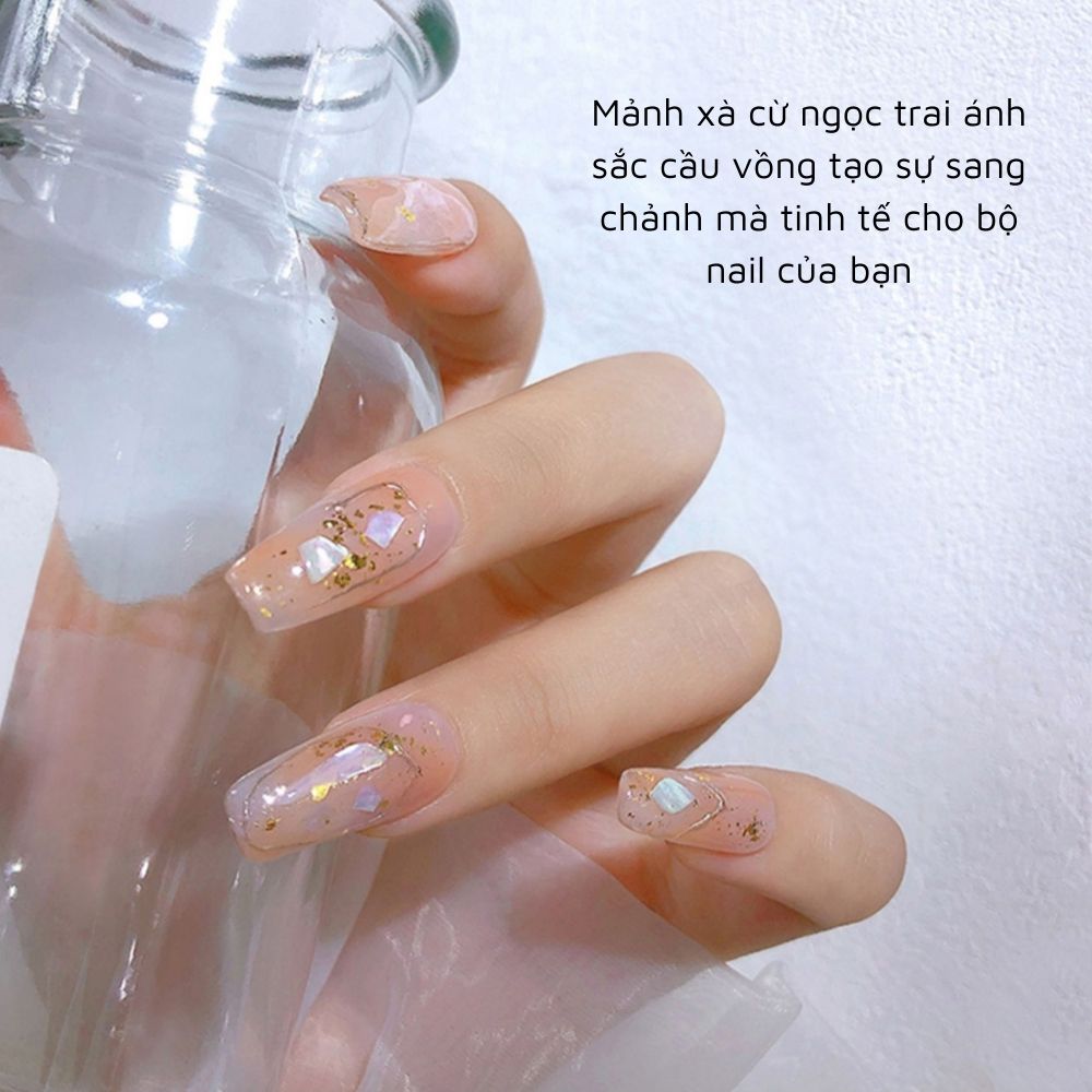 Xà cừ nail ngọc trai trang trí móng
