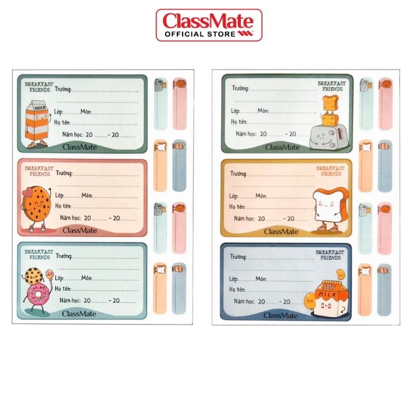 Nhãn Vở Có Keo Dán Sẵn CLASSMATE Breakfast 15 Cái/Túi CL-NT233