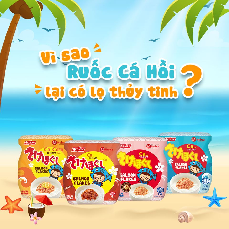 Ruốc cá hồi Meiwa 50gr cho bé