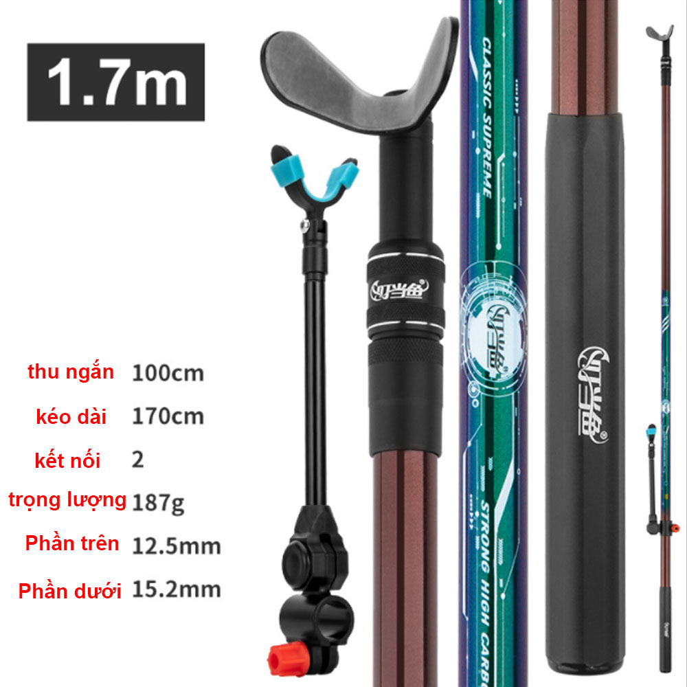 Gác cần carbon cao cấp 1m7 - siêu cứng - siêu nhẹ