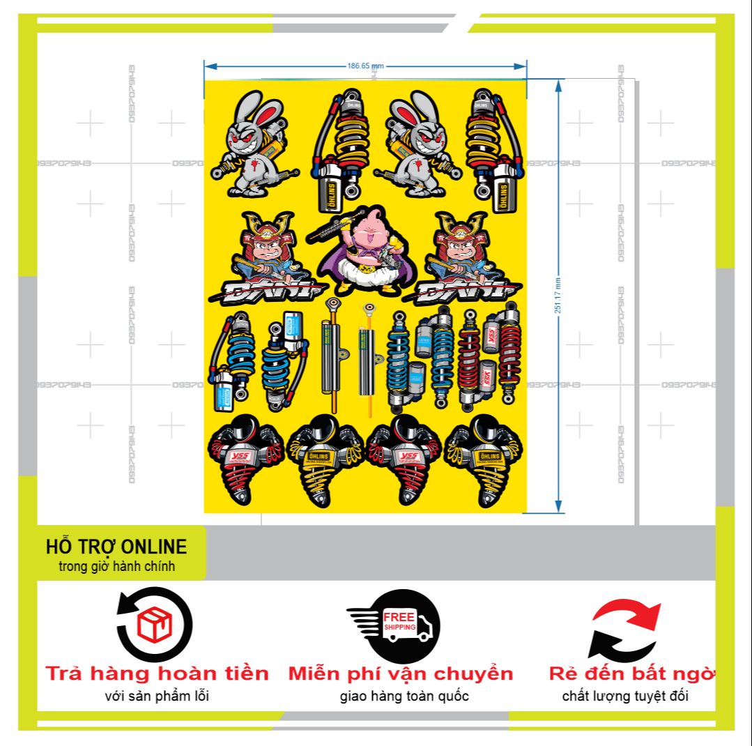 19 LOGO STICKER PHUỘC,THỎ, TRANG TRÍ  { PHỤNG DECAL }