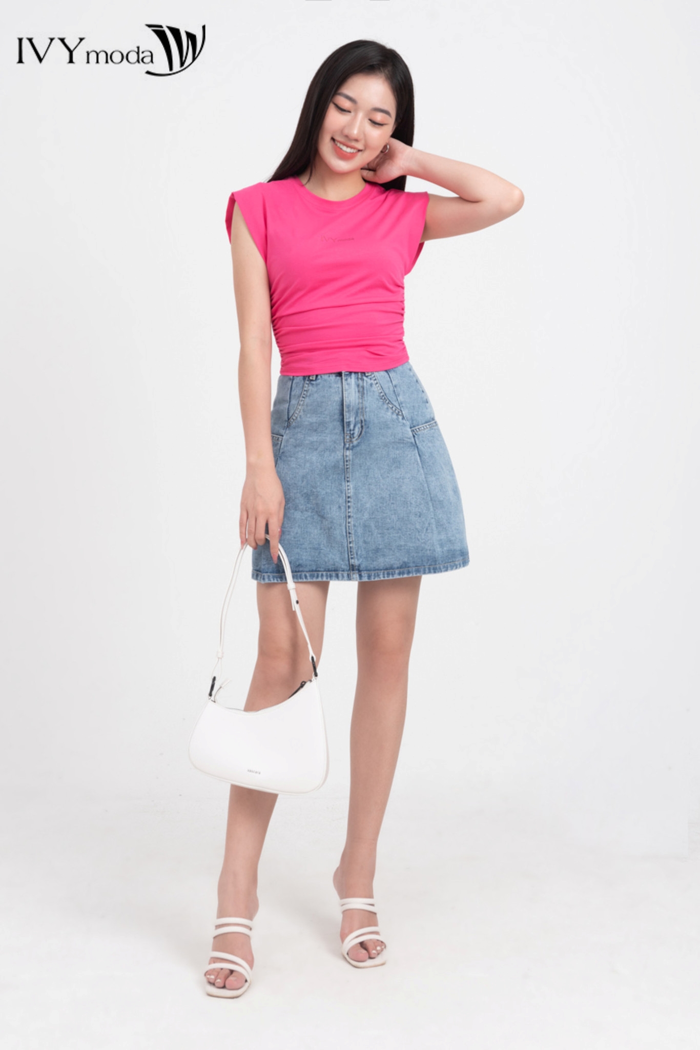 Chân váy bò Ladies IVY moda MS 32M7862