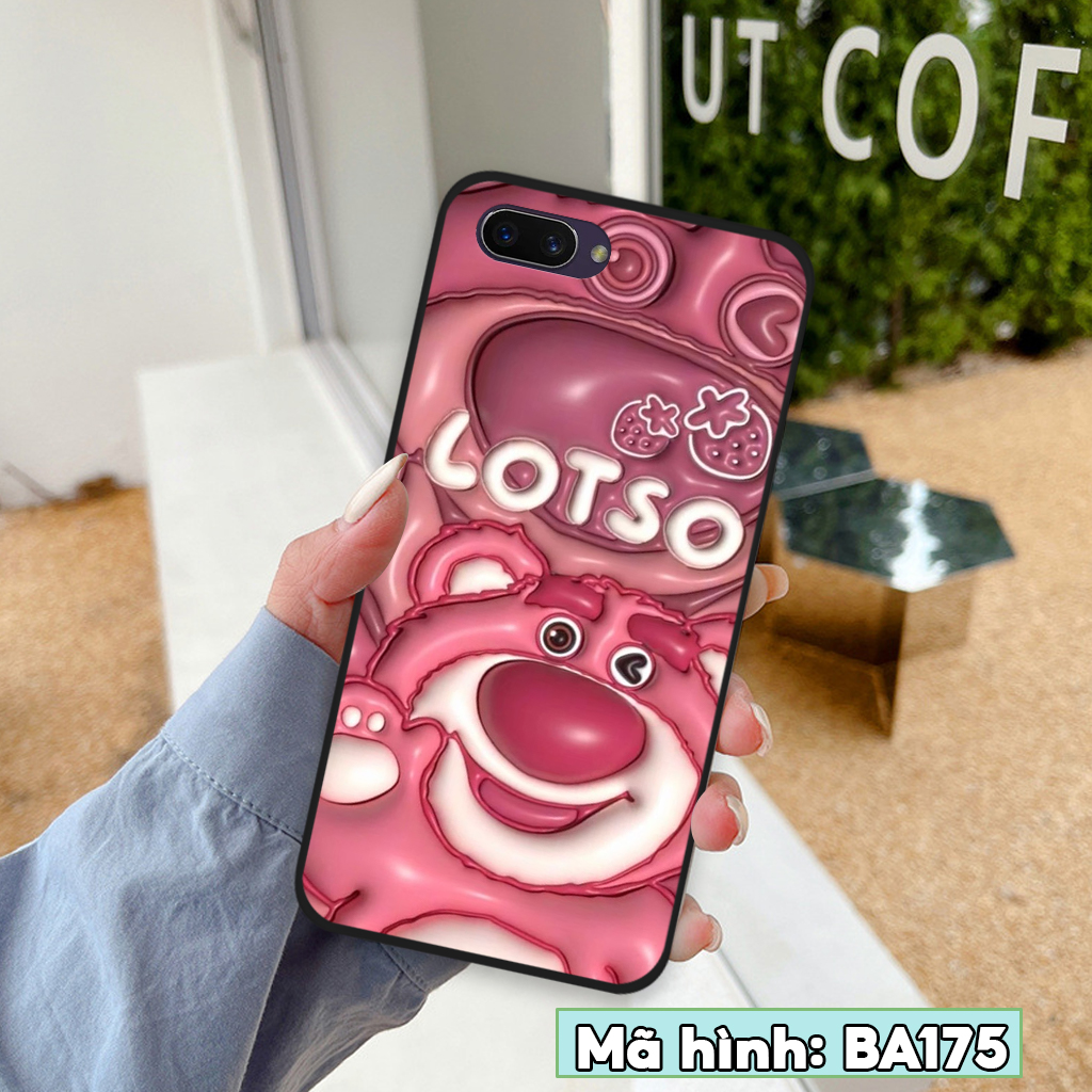 Ốp lưng oppo a3s / a1k, ốp điện thoại oppo hình 3d gấu nâu gấu lottso