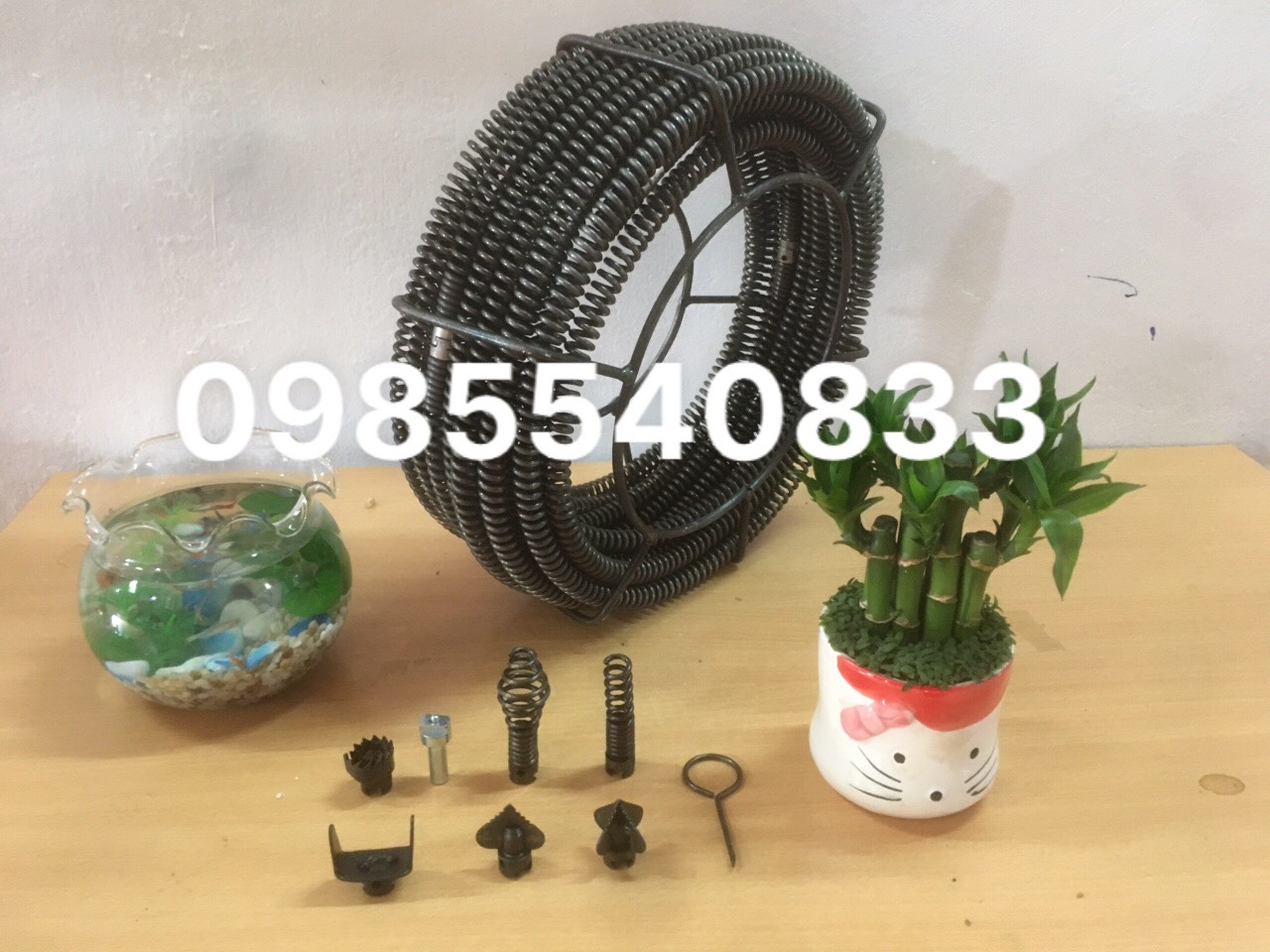 Dây thông tắc dùng cho máy khoan dài 6M ( 6M + 6 đầu thông + kết nối máy khoan....)