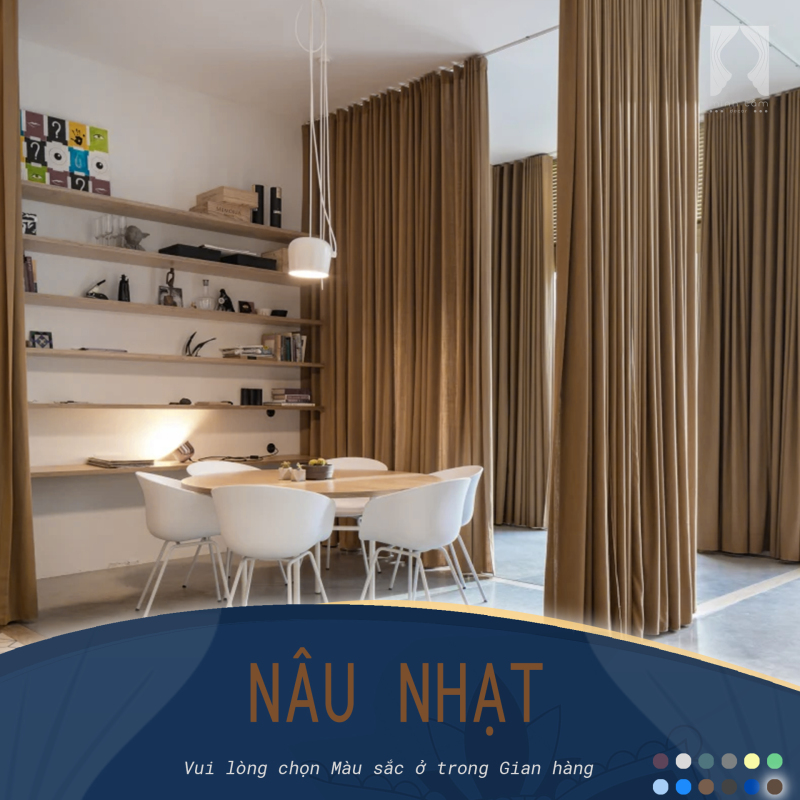 Rèm cửa sổ Minh Tâm cản nắng - Màu nâu nhạt