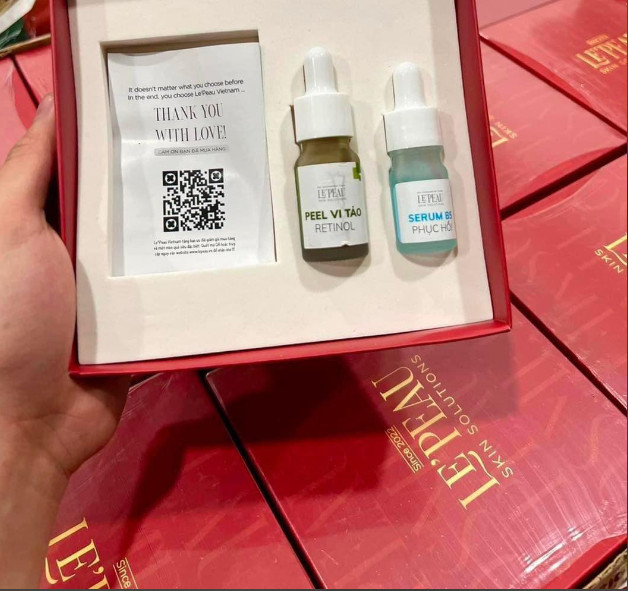 LE’PEAU - Peel da Vi Tảo Retinol [Lepeau tái tạo da sinh học, tặng kèm serum B5 phục hồi da]