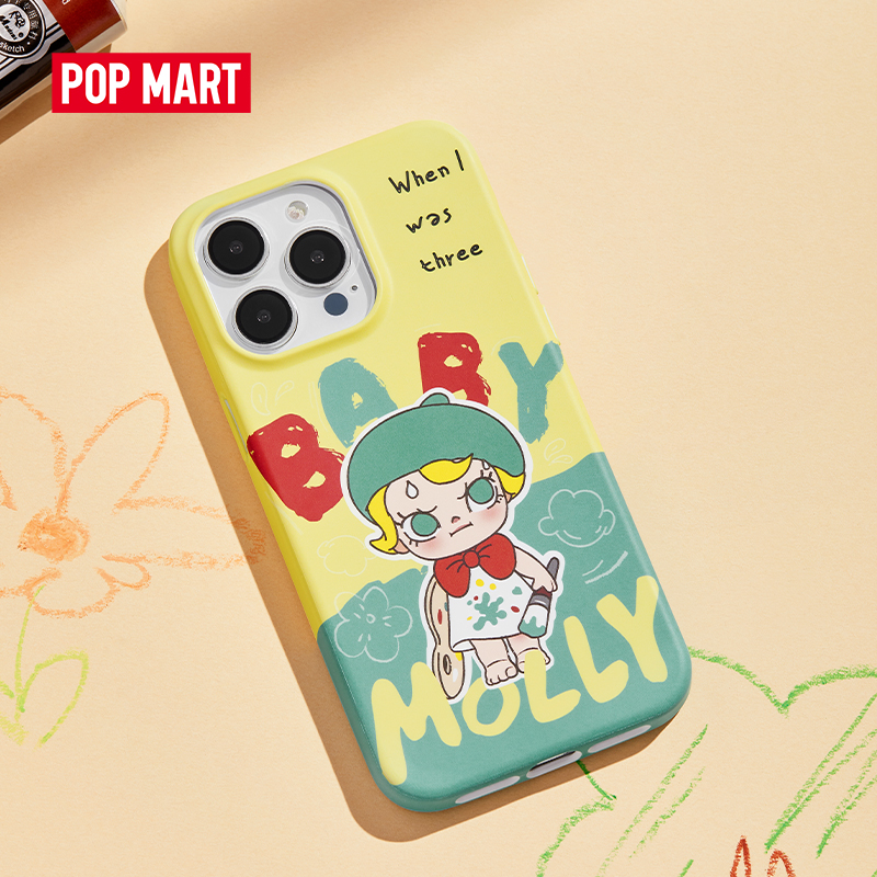 POP MART Baby MOLLY When I Was three!Series Action Figures - Phone Case for iPhone 15 Pro Max