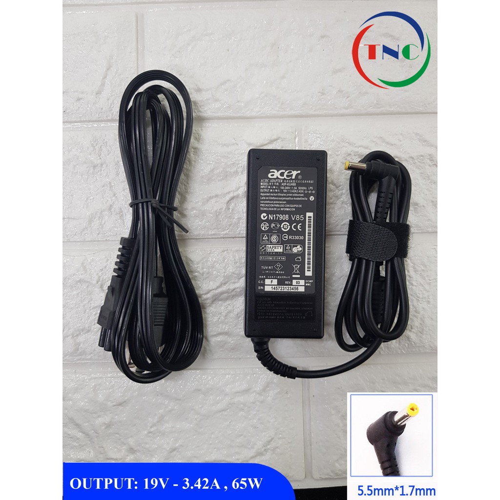 🅻🅸🅽🅷 🅺🅸ệ🅽 ★ sạc laptop acer chính hãng 19v-3.42a - tặng dây nguồn 🅻🅰🅿🆃🅾🅿