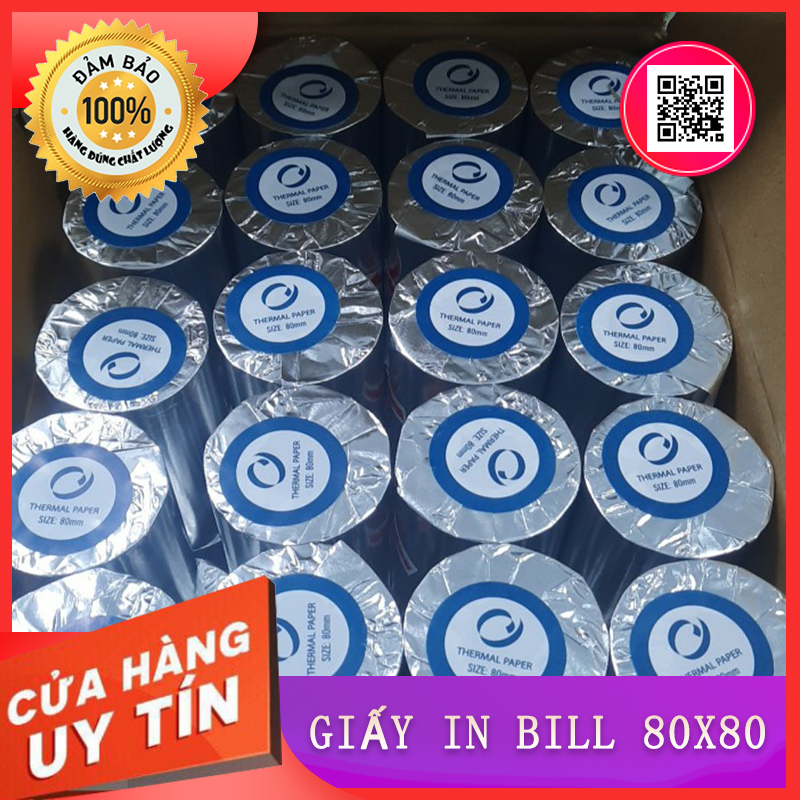 Thùng giấy in bill/ cuộn giấy in nhiệt k80 50 cuộn