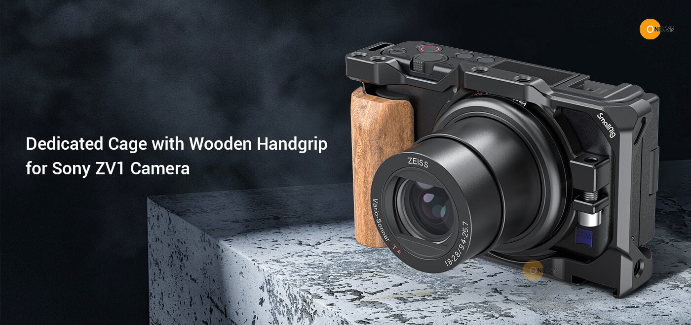SmallRig Cage Wooden Handgrip Sony Alpha ZV1 2937