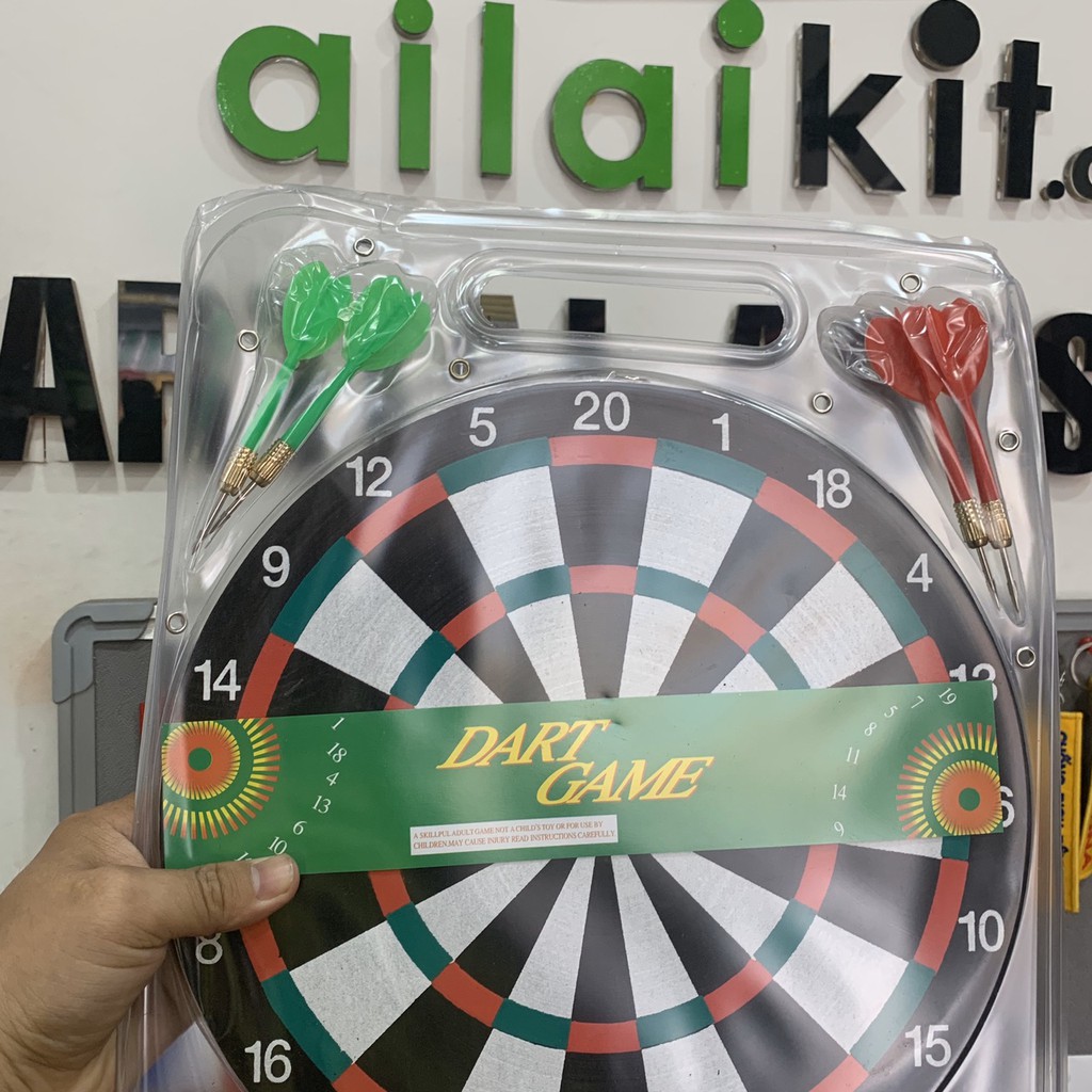 [HCM]Bảng Phóng Phi Tiêu Ailaikit | Bảng Ném Phi Tiêu giải trí bằng gỗ 2 mặt 6 tiêu kích thước 35 cm, phi tiêu giải trí