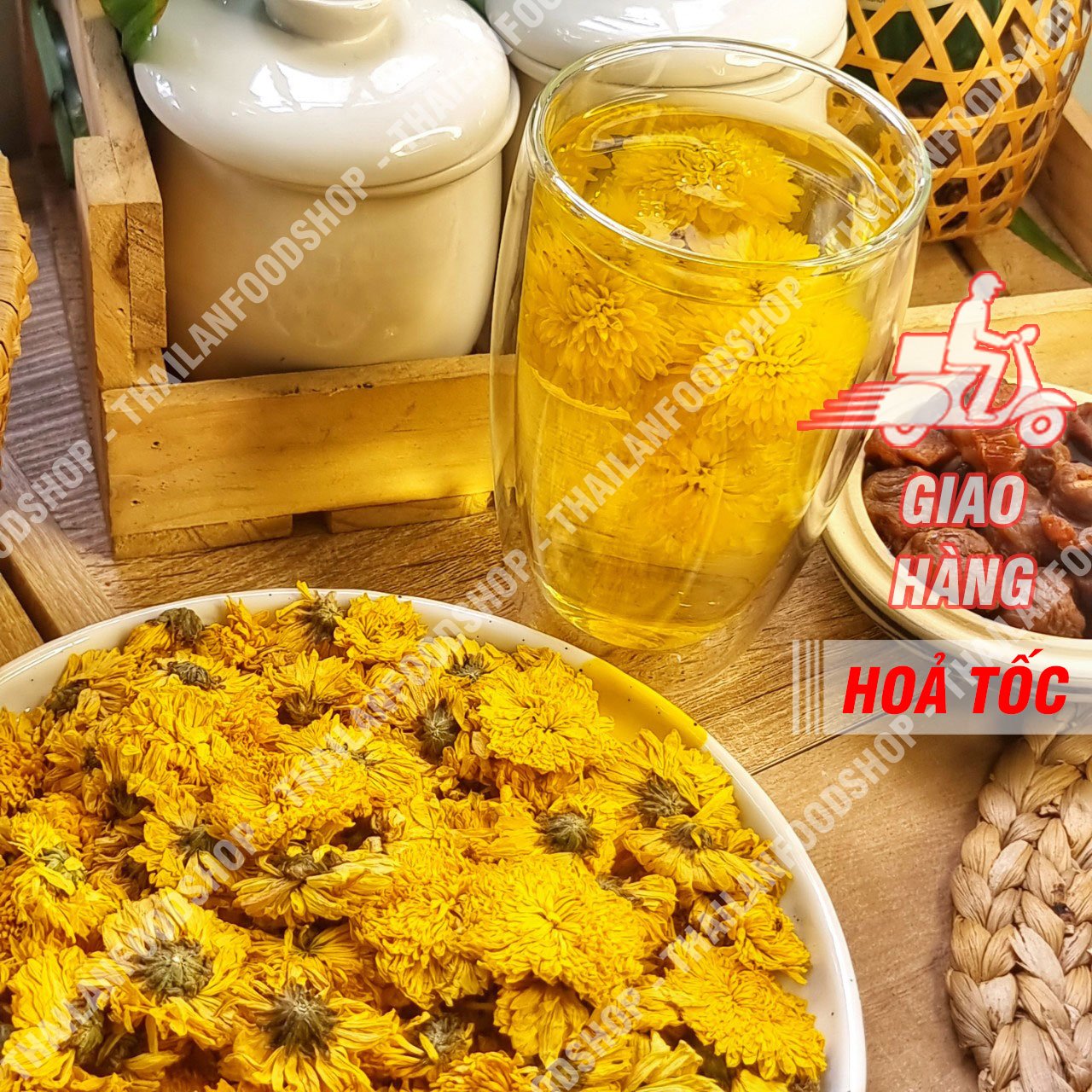 Trà Hoa Cúc Vàng (Hoàng Cúc) Lon 100Gram
