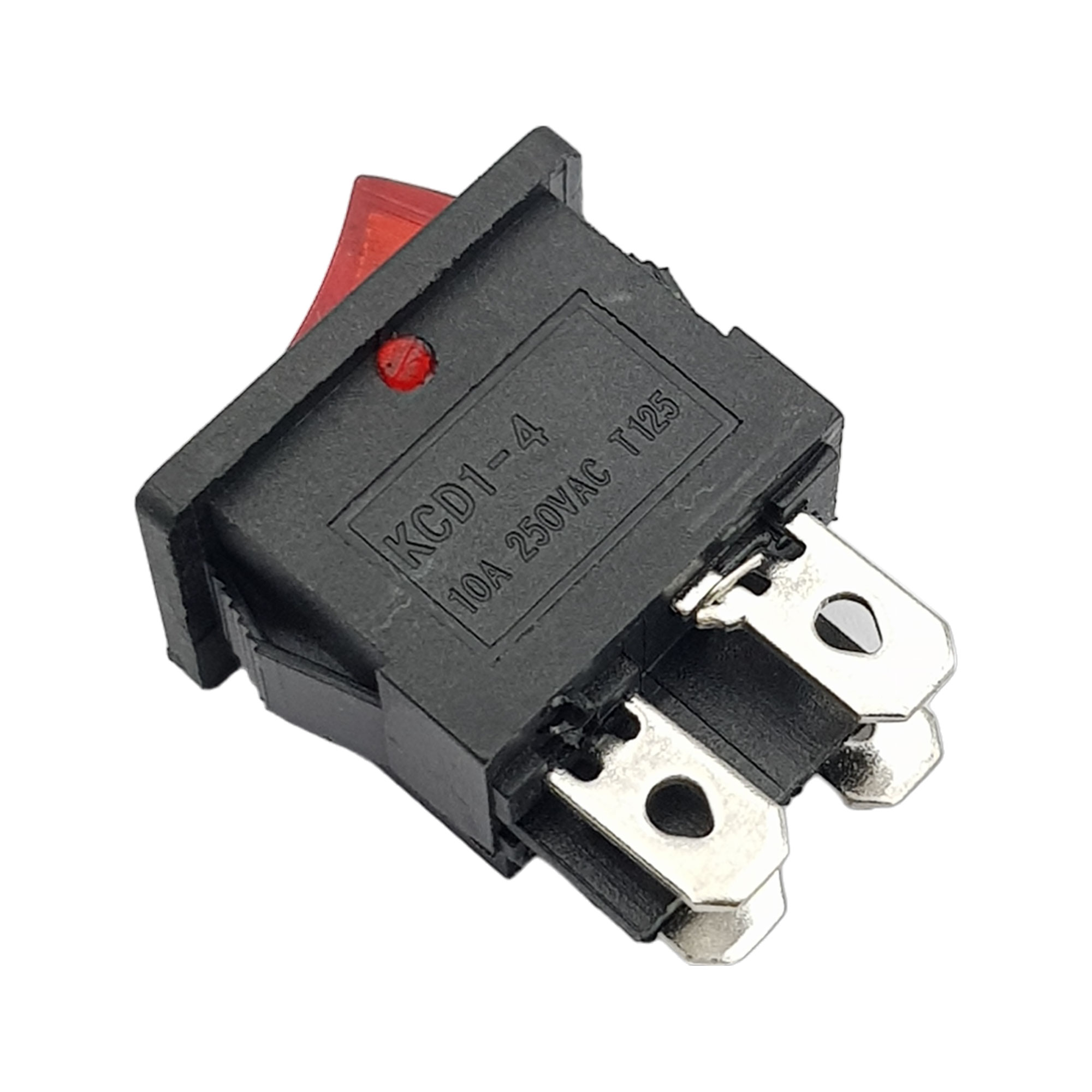 Công tắc bập bênh 4 chân có đèn KCD1-104