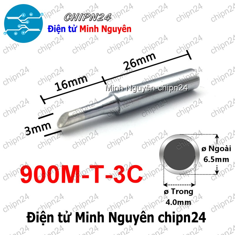 [1 cái] (K26) Đầu Mũi Hàn Vát Hakko 936 900M-T-3C - HH002840