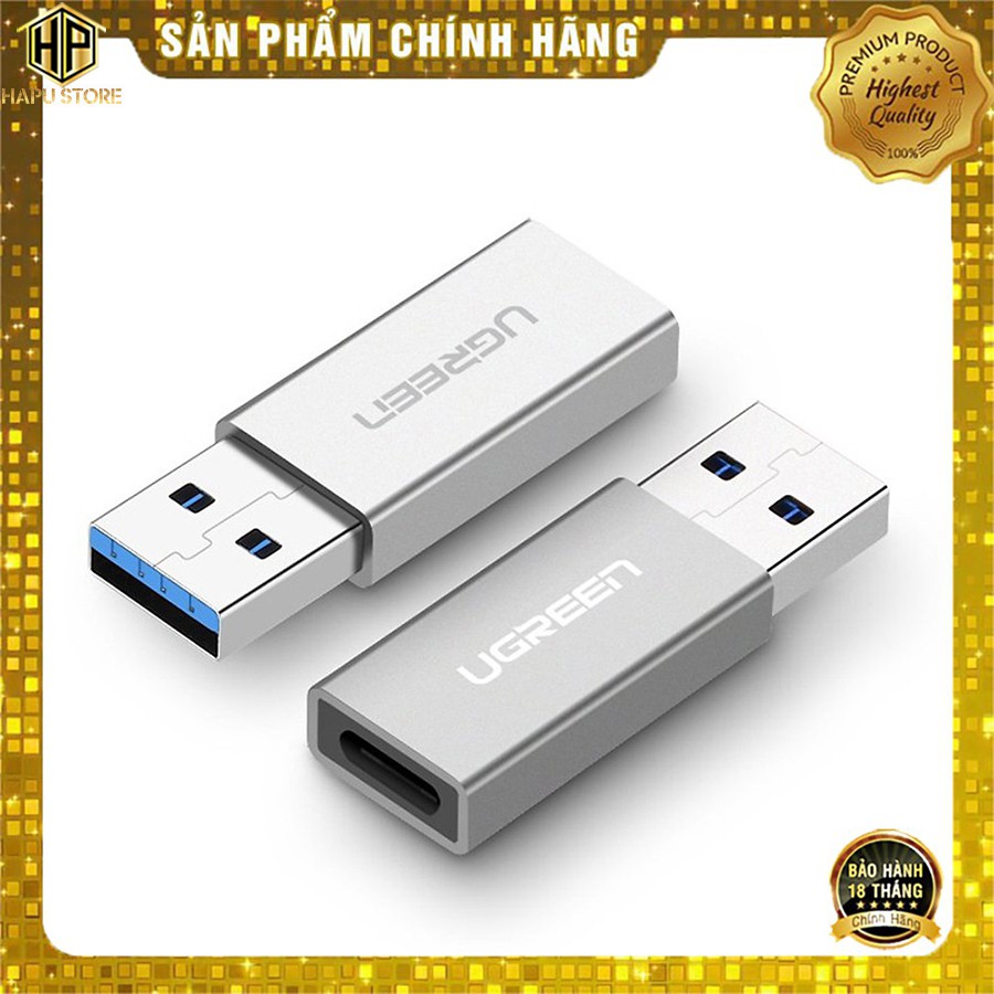 Đầu chuyển đổi usb 3.0 sang usb type c ugreen 30705 chính hãng - hapustore