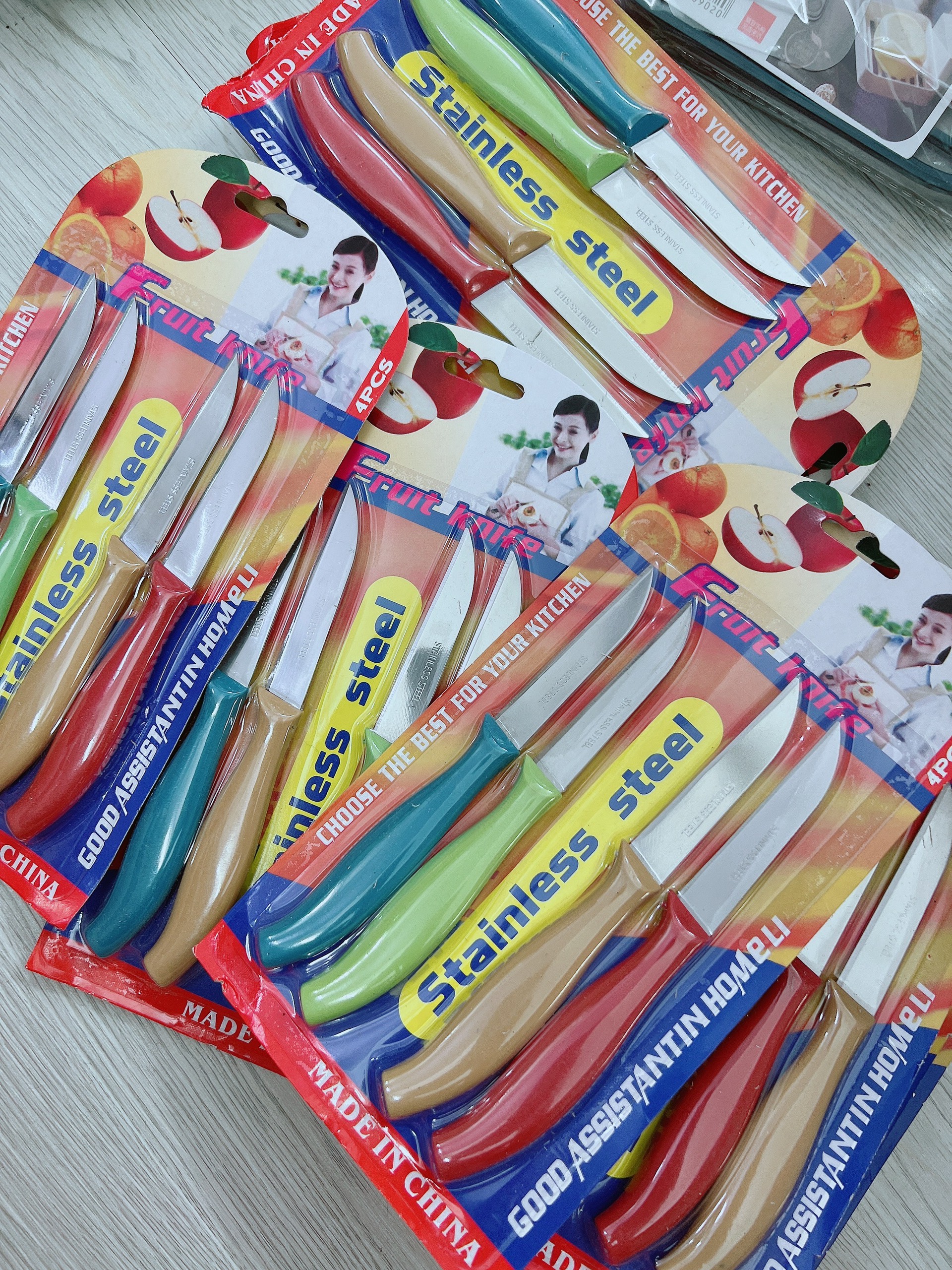Vỉ 4 dao cắt gọt trái cây siêu bén