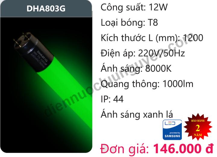 Combo 20 Bóng Đèn Led Tuýp Màu T8 12W Duhal DHA803G