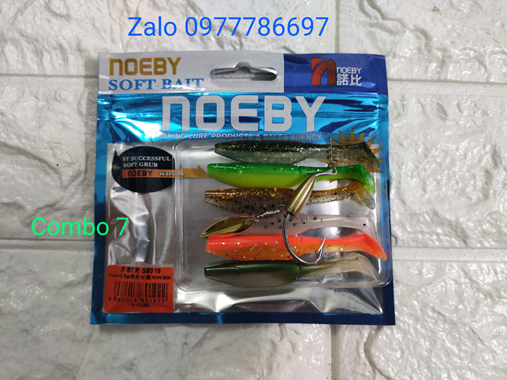 mồi mềm noeby S8019 kèm lưỡi móc mồi Ar15