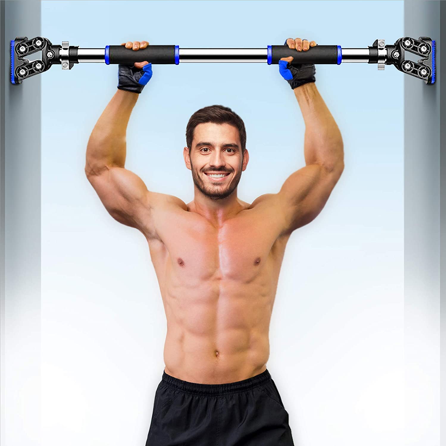Pull Up Bar Doorway Exercise Equipment Wall Mounted Adjustable Width with Locking Mechanism Home Upper Body Chin Up Workout Fitness Gym for Men and Women dododios - Xà đơn treo cửa gắn tường không cần bắt vít - Chính hãng dododios - Màu NGẪU NHIÊN