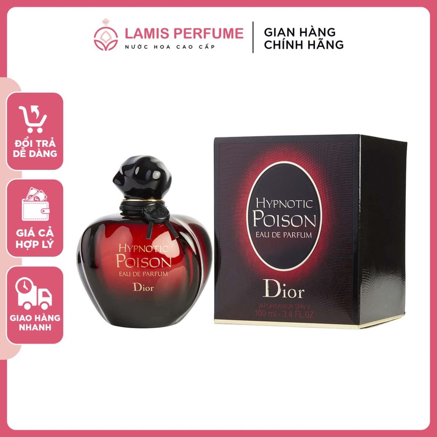 Nước hoa nữ Dior Hypnotic Poison Eau De Toilette hương vị trái cấm quyến rũ