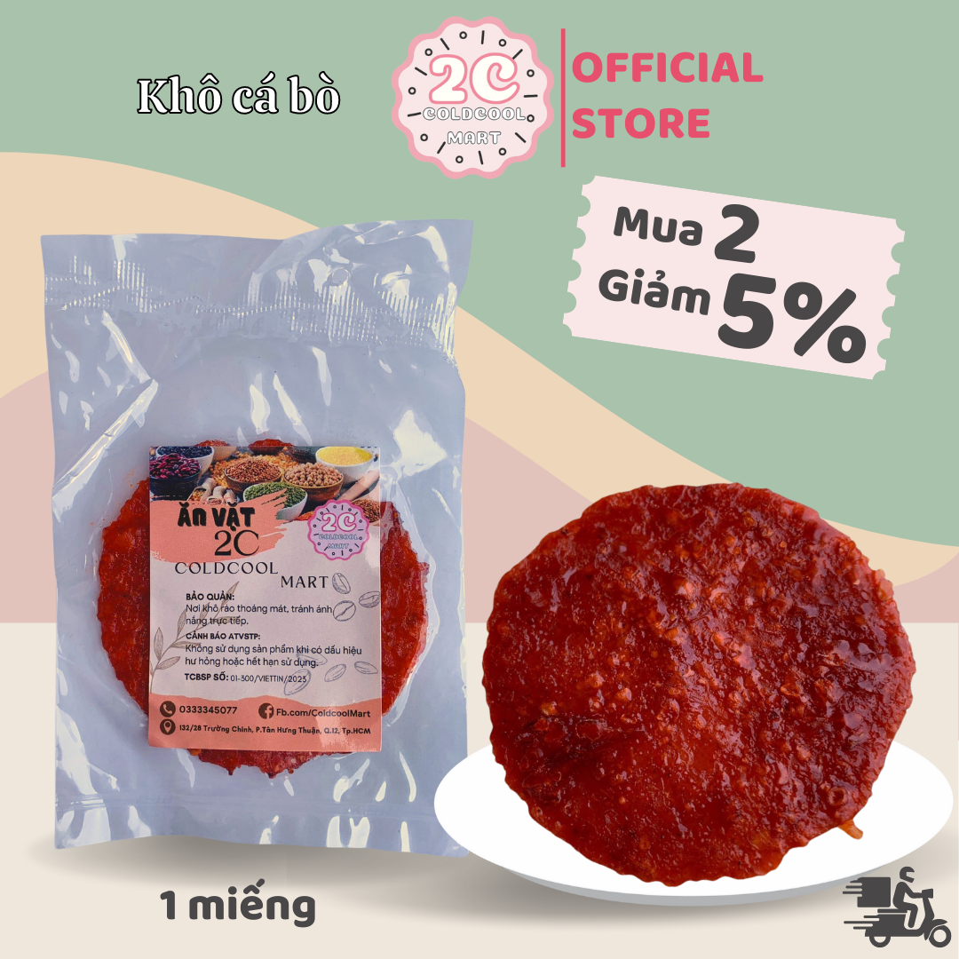 1 con khô cá bò sate ép miếng coldcool mart