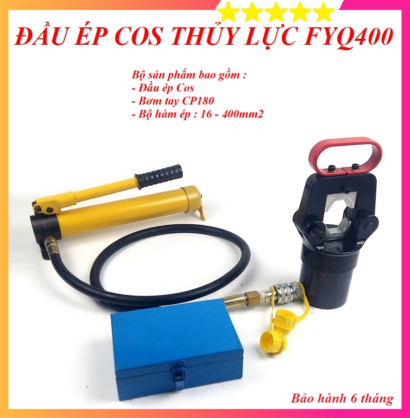 Đầu Ép Cos Thủy Lực FYQ400 (Kèm Sẵn Bơm Tay CP180) - Phạm Vi Ép 16-400mm2 - Bảo Hành Toàn Quốc 6 Tháng