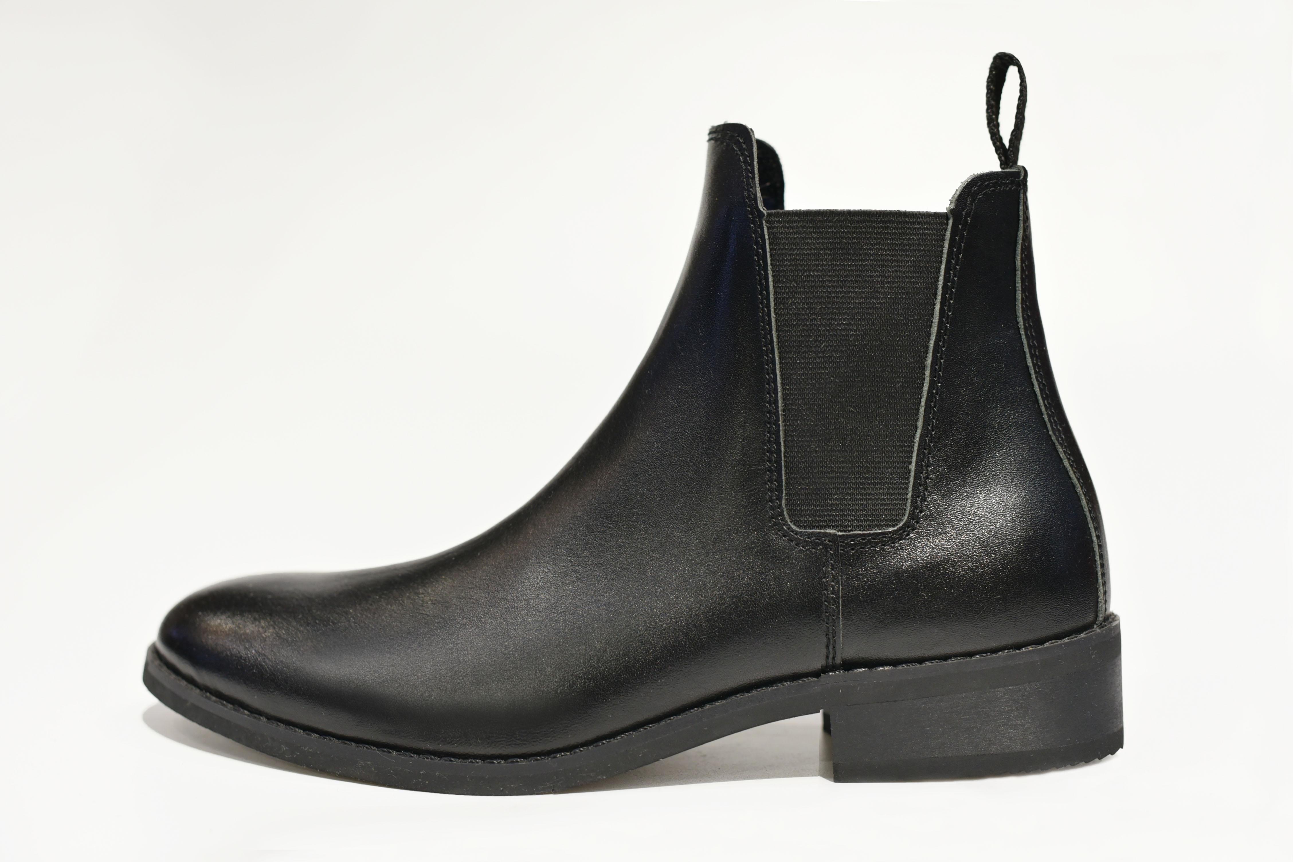 [TATHANIUM Footwear] Giày Chelsea boot nam màu đen da bò trơn - Second revision