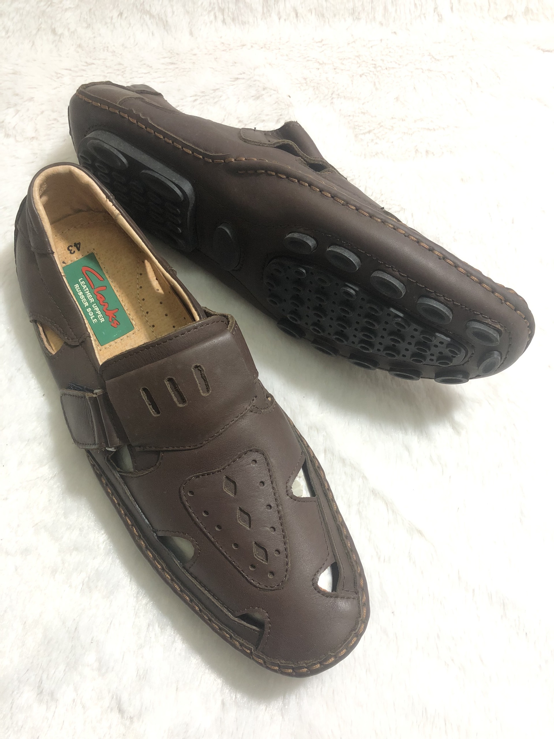 Giày rọ da lẻ size 43-SALE- Rọ HC79