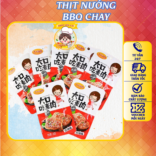 Thịt nướng chay bbq cay nhiều - ăn vặt nội địa trung