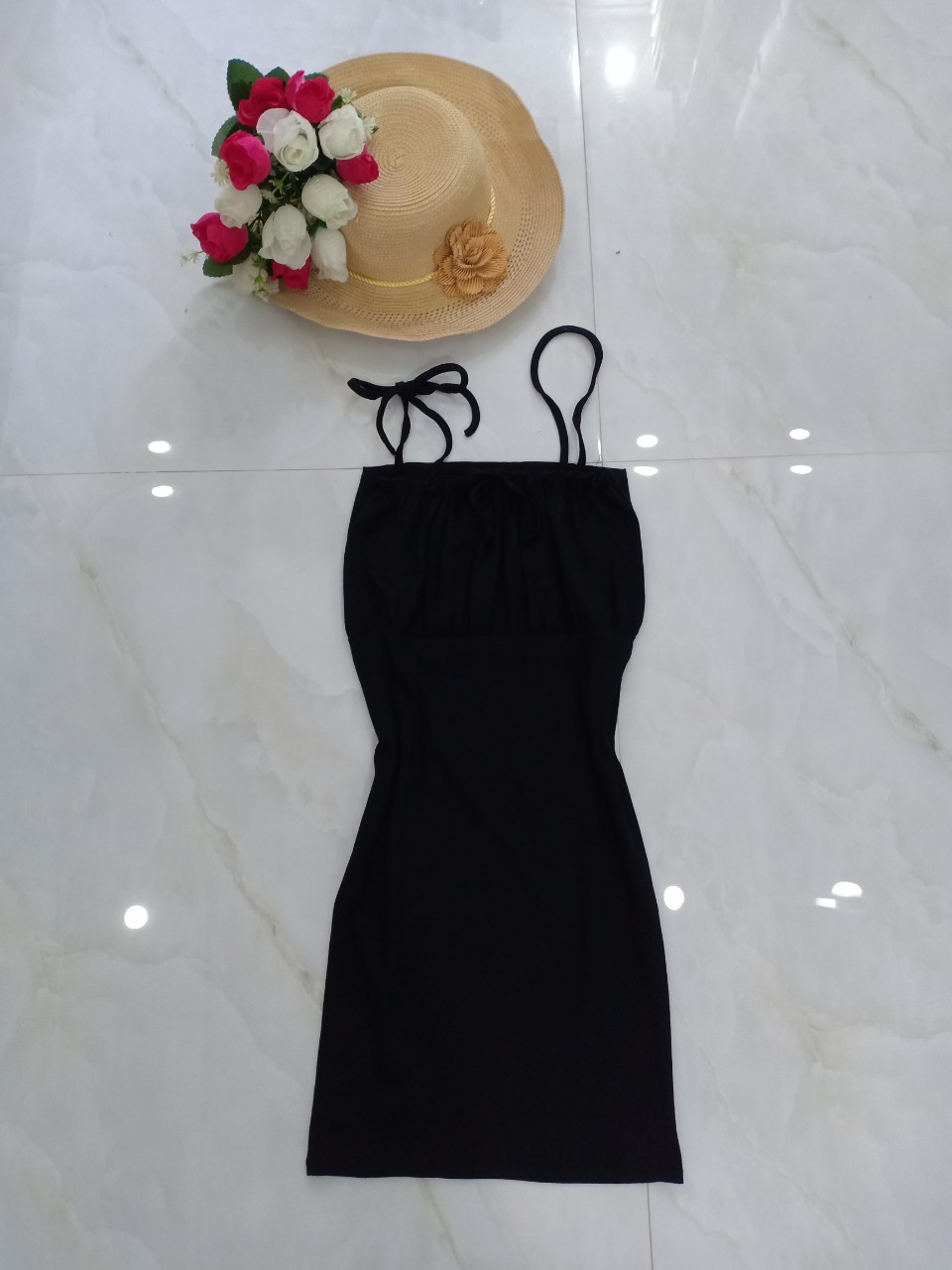 Đầm ôm body 2 dây trẻ trung (MÀU ĐEN)