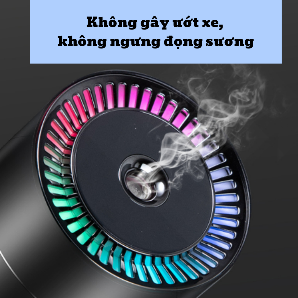 [TẶNG TINH DẦU] Máy xông tán tinh dầu Omino 2 chế độ phun sương khử mùi ô tô, khuếch tán tinh dầu để o to, bàn làm việc
